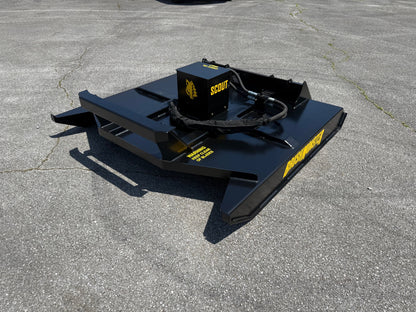 BrushMonster Tree Shear | Models 60 SCOUT & 72 SCOUT | 62"–75" Width | 6" Tree Capacity | 15–24 GPM | For Skid-Steer Loaders