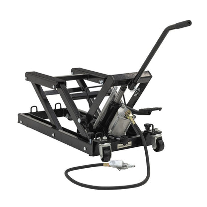 Black Widow Motorcycle & ATV Air-over-Hydraulic Jack | Model BW-0102 | Lift 5.5"–15.125" | Capacity 1,500 lb. | For Bike Maintenance & ATV Repair