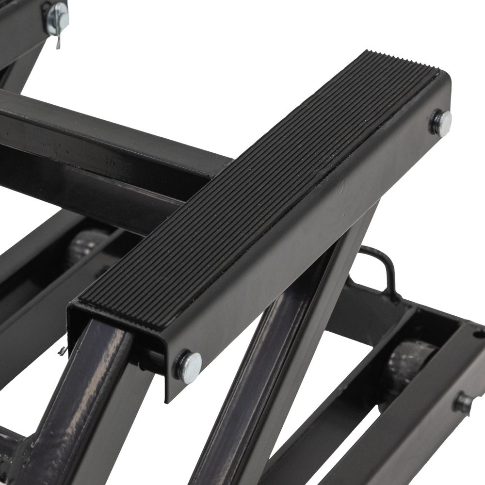 Black Widow Motorcycle & ATV Air-over-Hydraulic Jack | Model BW-0102 | Lift 5.5"–15.125" | Capacity 1,500 lb. | For Bike Maintenance & ATV Repair