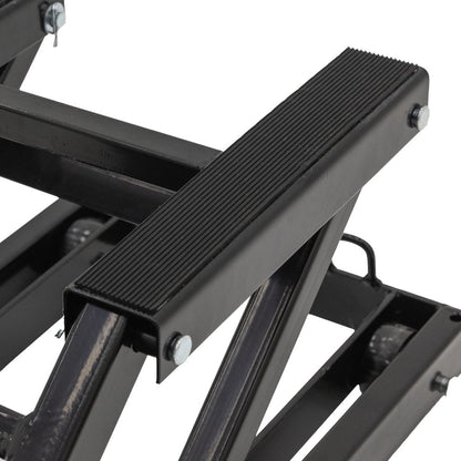 Black Widow Motorcycle & ATV Air-over-Hydraulic Jack | Model BW-0102 | Lift 5.5"–15.125" | Capacity 1,500 lb. | For Bike Maintenance & ATV Repair