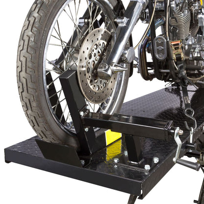 Black Widow Extra-Long Pneumatic Motorcycle Lift Table | Model BW-1000A-XL | Size 92.75" x 24" | PSI Air 90 To 100 | For Street, Cruiser & Sport Bikes