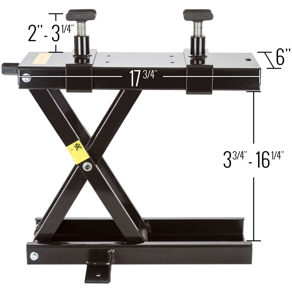 Black Widow Extra-Wide Pneumatic Motorcycle Lift Table | Model BW-1000A-XW | Platform Size 78.75" x 44" | Capacity 1,000 lb | For Touring, Cruiser & Sport Bikes