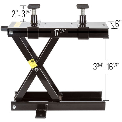 Black Widow Extra-Wide Pneumatic Motorcycle Lift Table | Model BW-1000A-XW | Platform Size 78.75" x 44" | Capacity 1,000 lb | For Touring, Cruiser & Sport Bikes