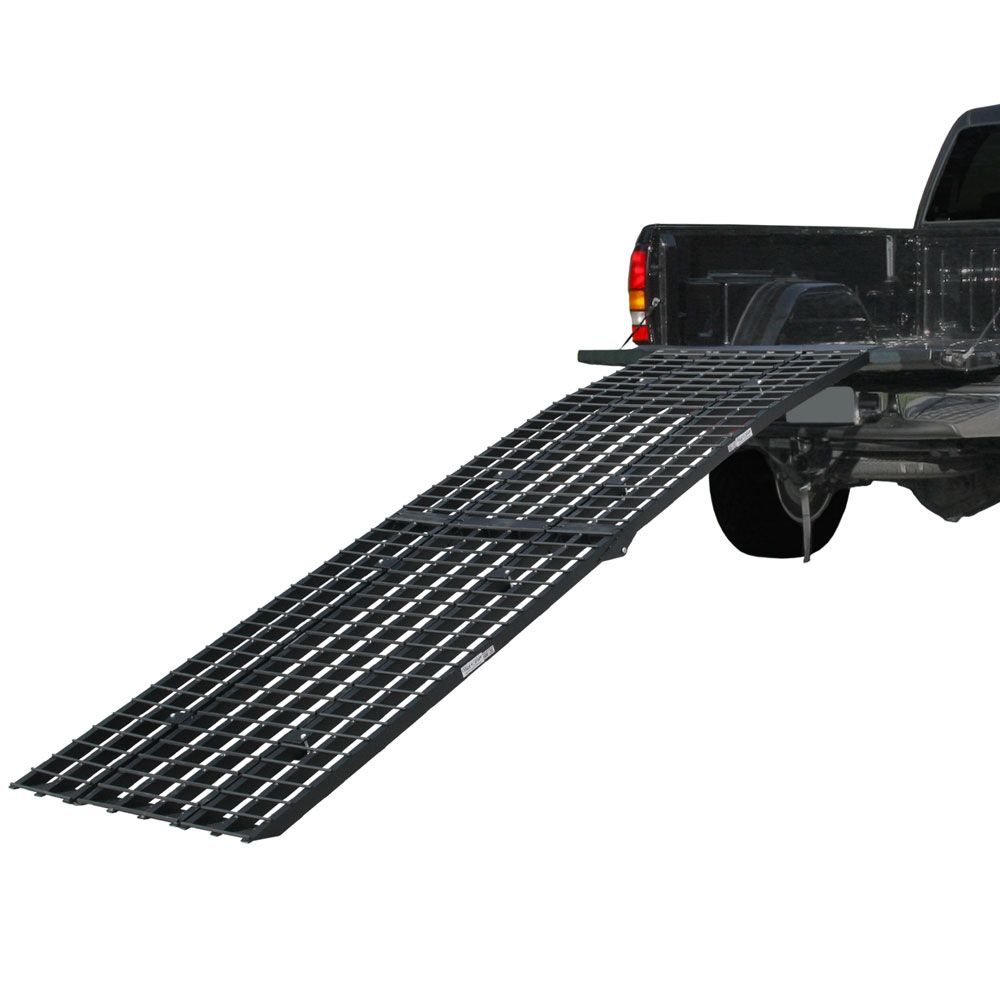 Black Widow Heavy-Duty Folding Arched Motorcycle Ramp | Models BW-12040-HD & BW-14440-HD | Size 40" Wide | Capacity 1,500 lb | For Street, Touring & Cruiser Motorcycles