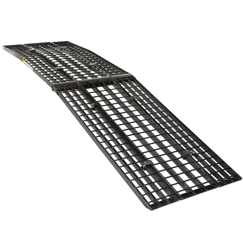 Black Widow Heavy-Duty Folding Arched Motorcycle Ramp | Models BW-12040-HD & BW-14440-HD | Size 40" Wide | Capacity 1,500 lb | For Street, Touring & Cruiser Motorcycles