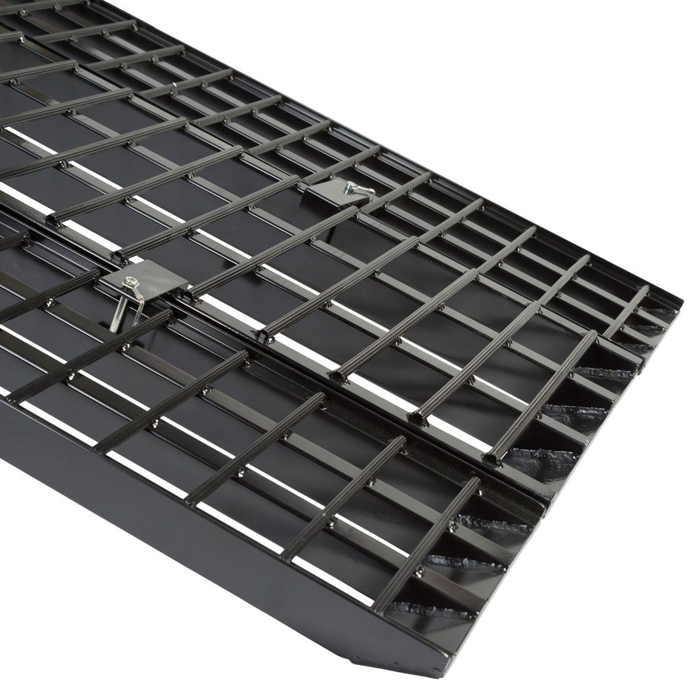 Black Widow Heavy-Duty Folding Arched Motorcycle Ramp | Models BW-12040-HD & BW-14440-HD | Size 40" Wide | Capacity 1,500 lb | For Street, Touring & Cruiser Motorcycles