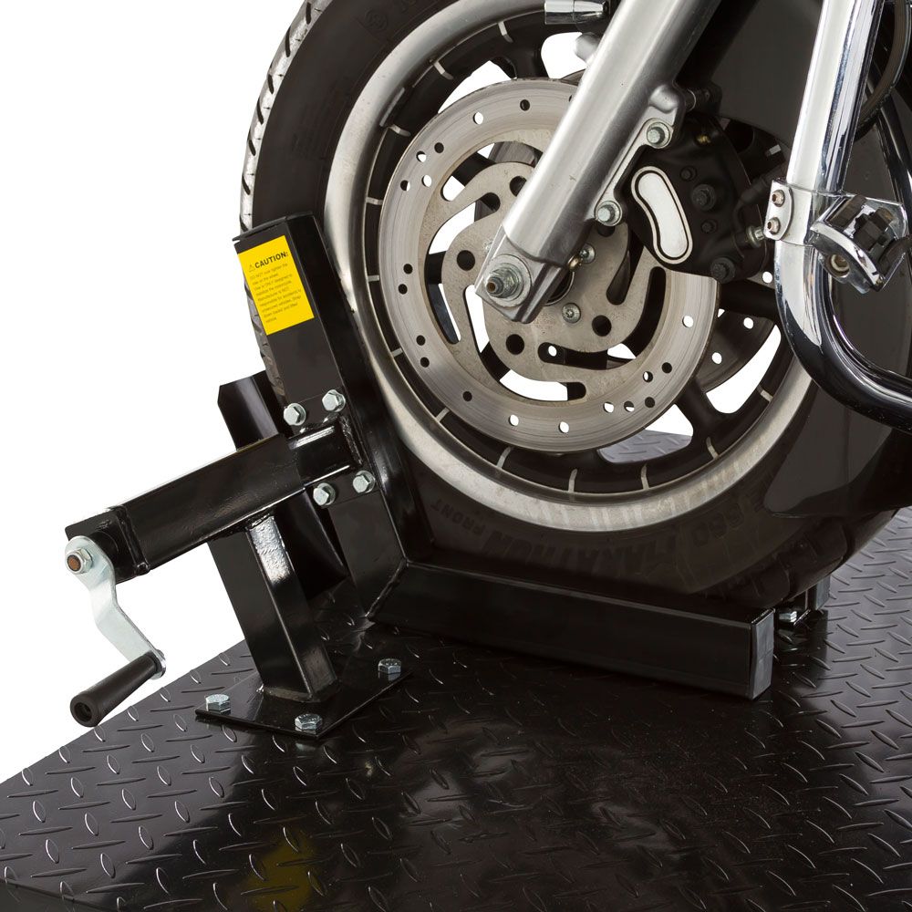 Black Widow Air/Hydraulic Motorcycle Lift Table Wide | Model BW-1500AO-V2-MC | Platform Size 78" x 47" | Capacity 1,500 lb | For Street, Touring & Cruiser Motorcycles