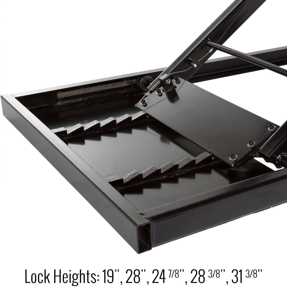 Black Widow Hydraulic ATV Lift Table | Model BW-1500AO-V2 | Size 78" x 47" Platform | Capacity 1,500 lb | Horsepower 4 To 90+ HP | For ATV & UTV Maintenance