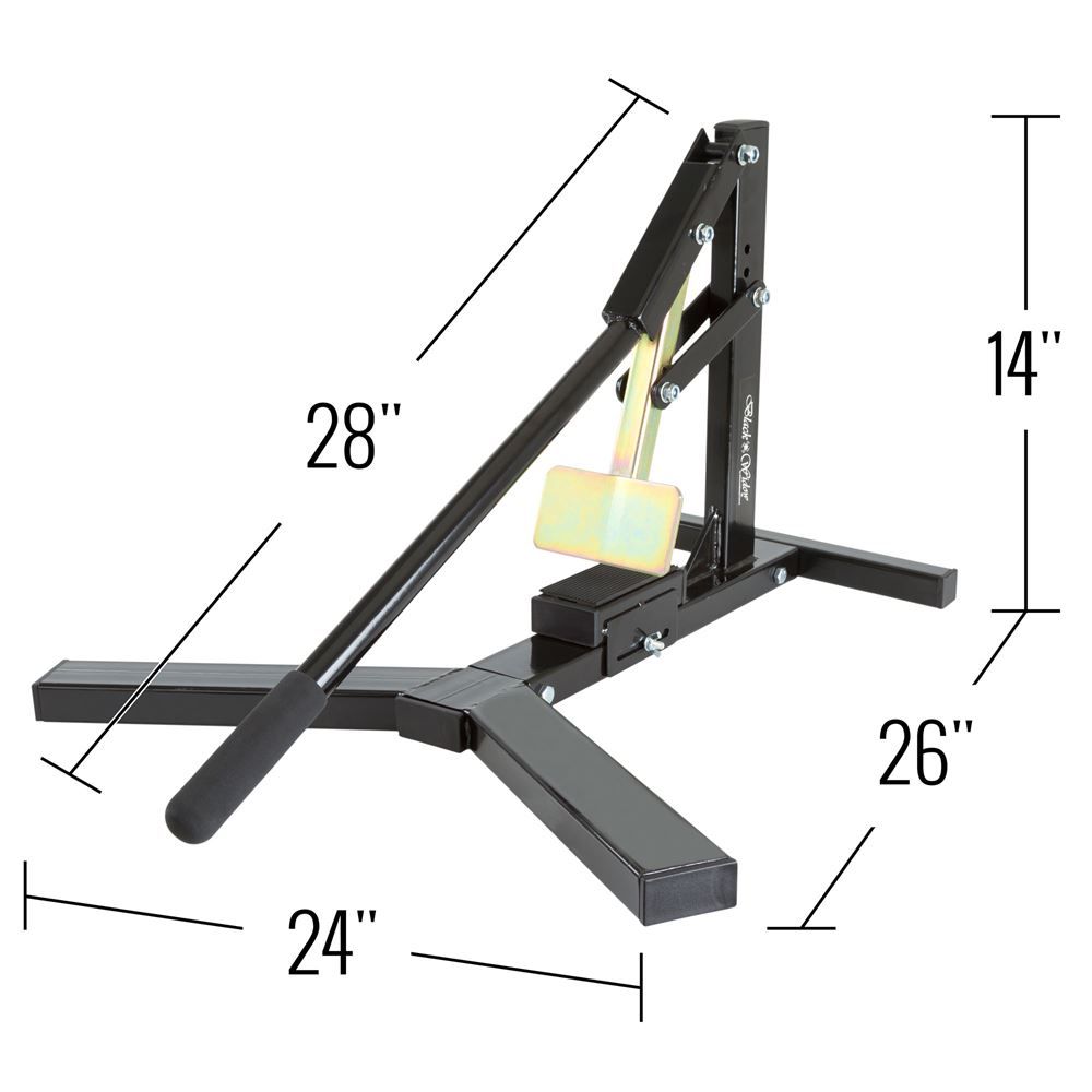 Black Widow Tire Bead Breaker | Model BW-2065 | Width 24" | Length 26" | Height 16" | Manual Lever Power | For Motorcycle, ATV, UTV & Trailer Tires