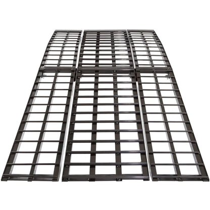 Black Widow 3-Piece Arched Folding Motorcycle Ramp | Model BW-9440-HD & BW-10840-HD| Width 40" | Length 7' 10" & 9' | Capacity 1,500 lb | Horsepower 4 To 90+ HP | For Motorcycles, Dirt Bikes, ATVs