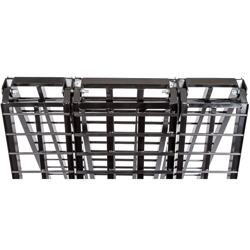 Black Widow 3-Piece Arched Folding Motorcycle Ramp | Model BW-9440-HD & BW-10840-HD| Width 40" | Length 7' 10" & 9' | Capacity 1,500 lb | Horsepower 4 To 90+ HP | For Motorcycles, Dirt Bikes, ATVs