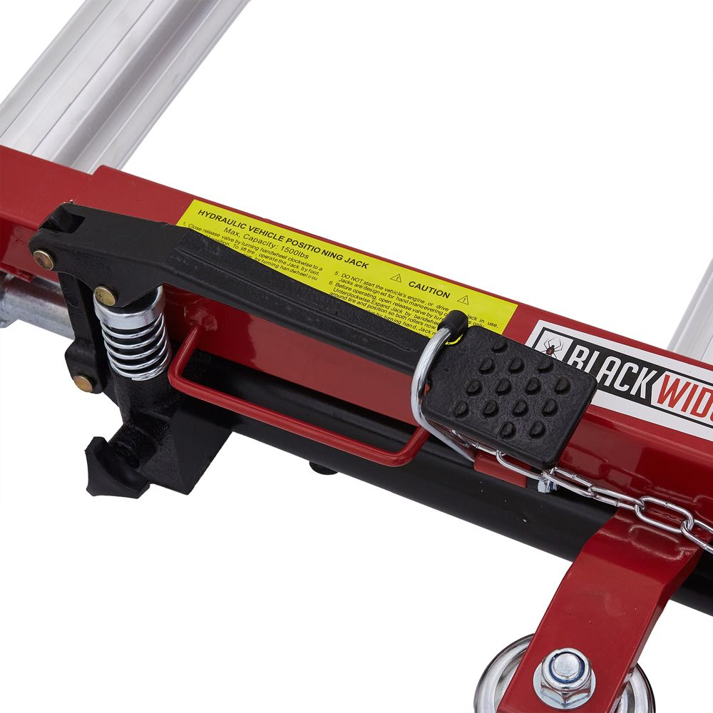 Black Widow Arched ATV & UTV Dolly | Model BW-CJD-12 | Size 25.6" L x 23" W | Capacity 1,500 lb. | Hydraulic Lift & 360° Casters | Horsepower 4 To 90+ HP | For ATV & UTV