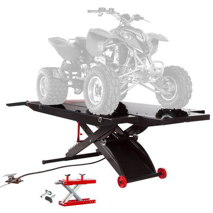 Black Widow ProLift Pneumatic ATV Lift Table | Model BW-PROLIFT-HDXW-ATV | 48" Wide, 105.5" Long | 1,500 lb Capacity | For ATV & Motorcycle Maintenance