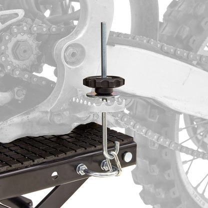 Black Widow Hydraulic Motorcycle Scissor Lift w/Casters | Model BW-SJ-4303 | Platform Size 16" x 14" | Capacity 300 lb | For Dirt Bikes & Lightweight Motorcycles