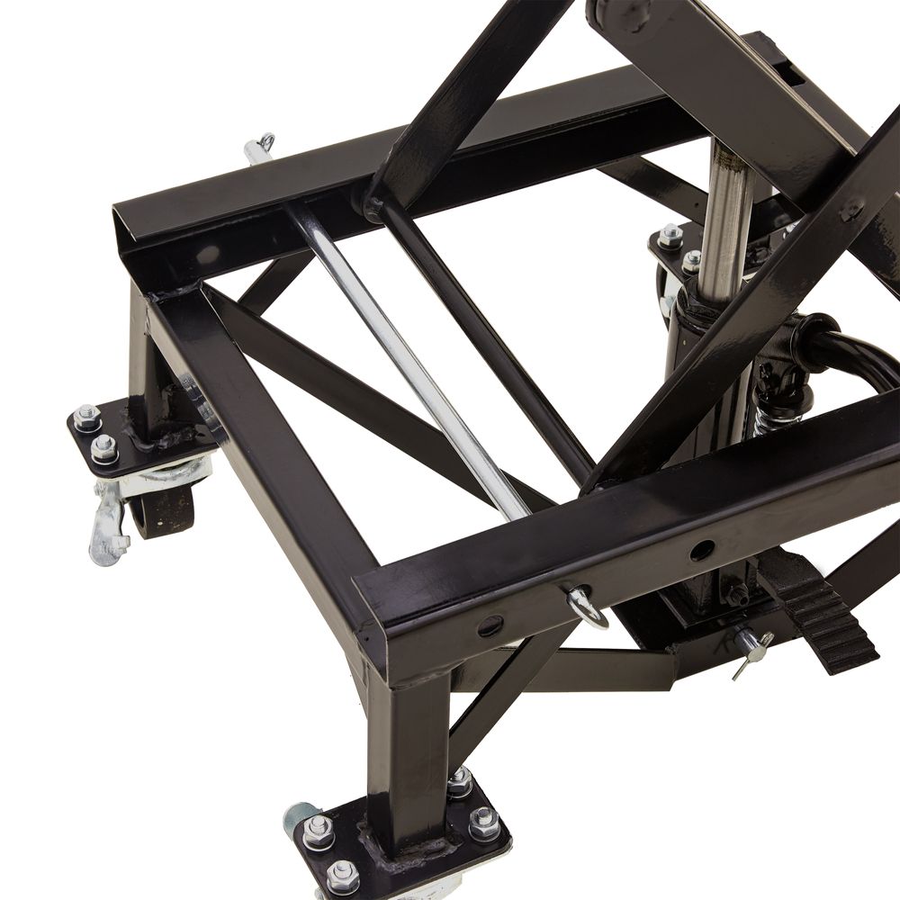Black Widow Hydraulic Motorcycle Scissor Lift w/Casters | Model BW-SJ-4303 | Platform Size 16" x 14" | Capacity 300 lb | For Dirt Bikes & Lightweight Motorcycles