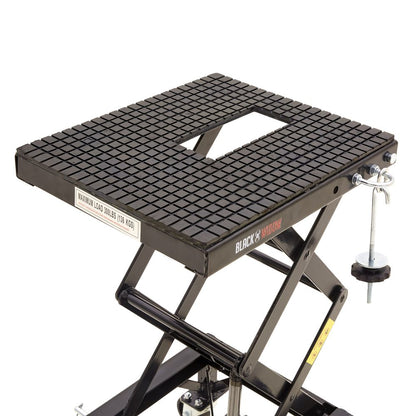 Black Widow Hydraulic Motorcycle Scissor Lift w/Casters | Model BW-SJ-4303 | Platform Size 16" x 14" | Capacity 300 lb | For Dirt Bikes & Lightweight Motorcycles