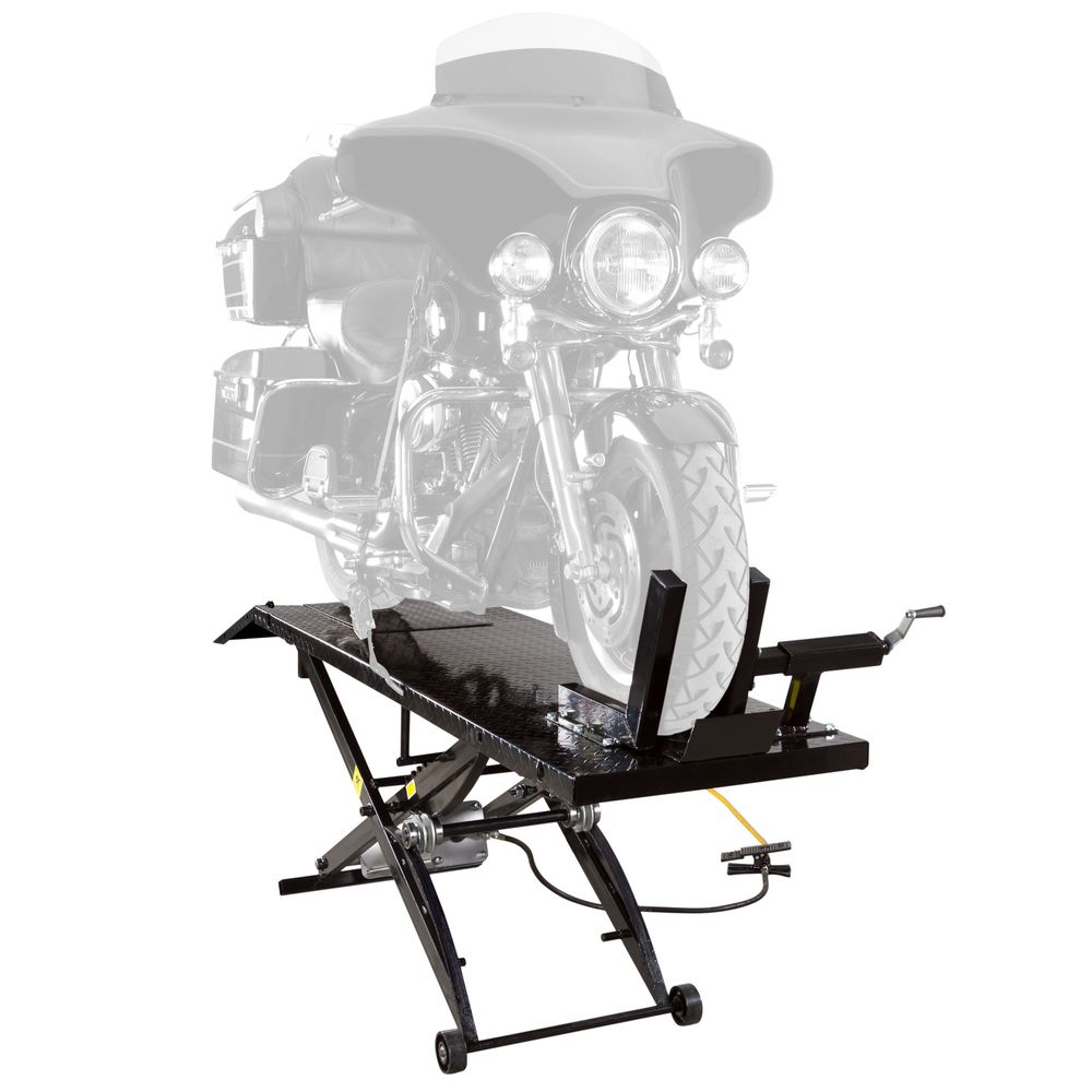 Black Widow Deluxe Motorcycle Shop Kit | Model BW-SK-D | Platform Size 78" x 47" | Lift Height Range Up To 33" | Capacity 1,000 lb | For Street, Touring & Cruiser Bikes