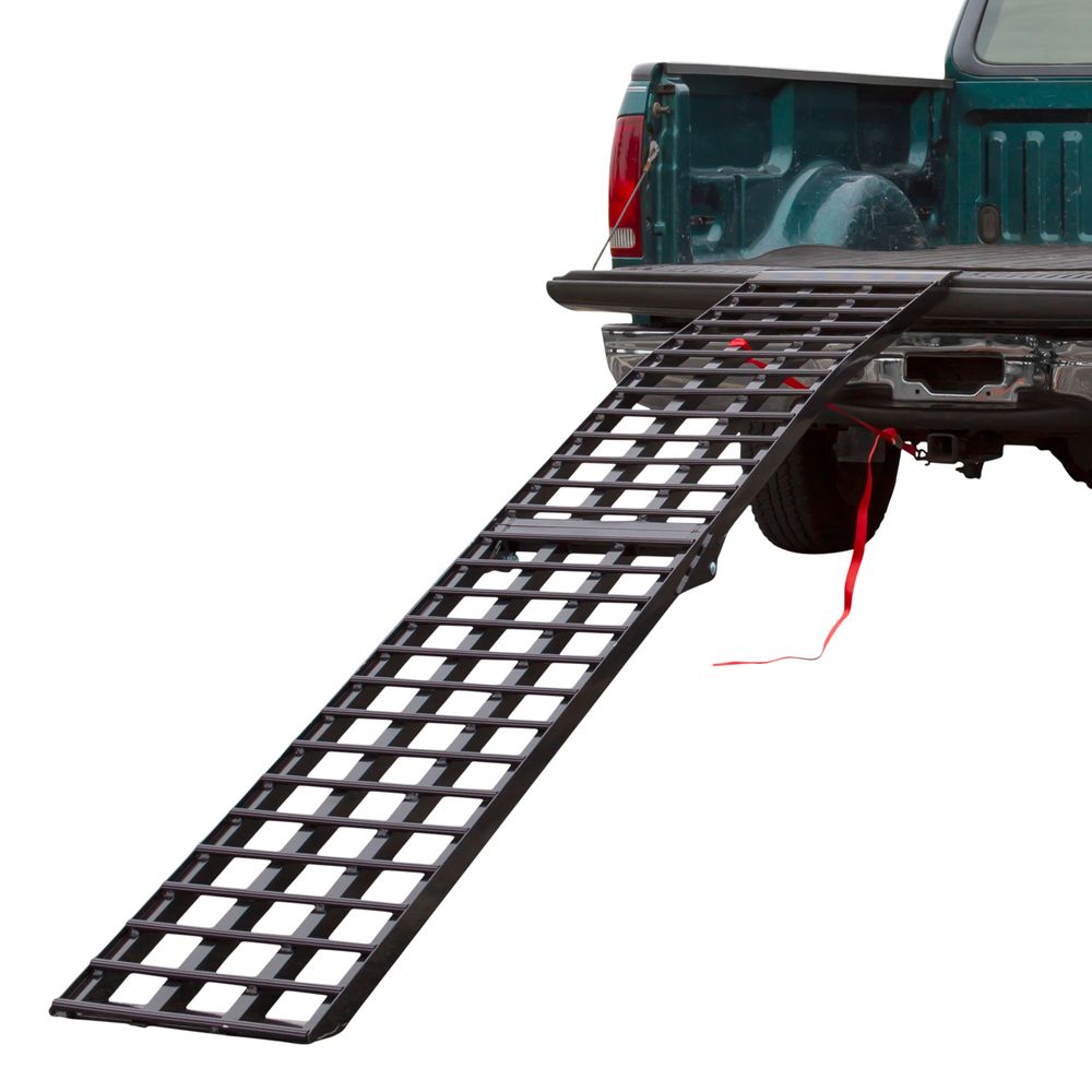 Black Widow Folding Arched Motorcycle Ramp | Model BW-9417-HD | Size 7' 10" x 17.5" | Capacity 1,500 lb | For Motorcycle & Dirt Bike Loading