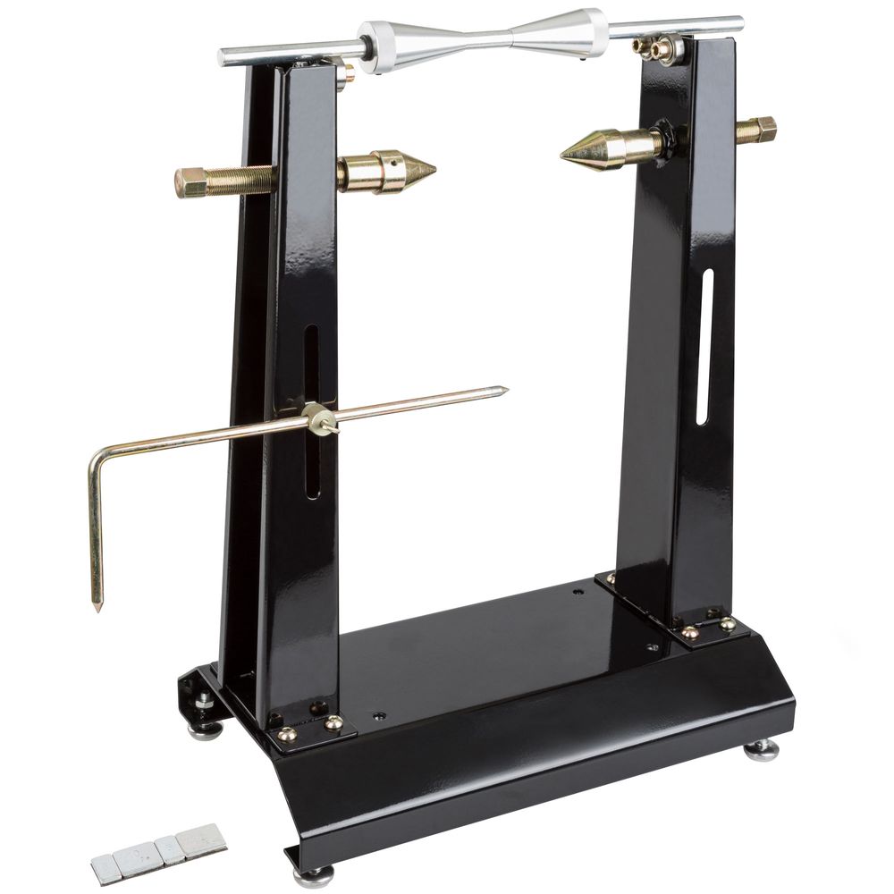 Black Widow Motorcycle Wheel Balancer & Truing Stand | Model BW-WB-30 | Diameter Up to 35" | Manual Precision Tool | For Dirt, Street & Cruiser Bikes