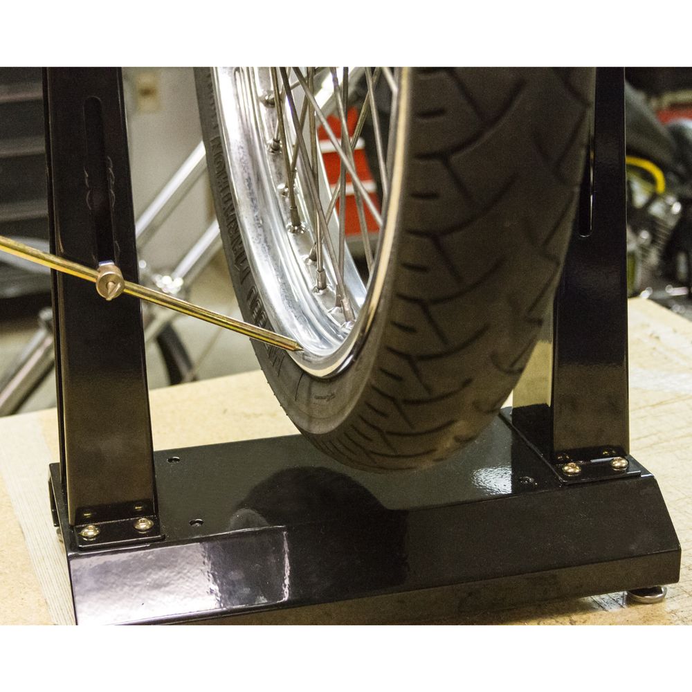 Black Widow Motorcycle Wheel Balancer & Truing Stand | Model BW-WB-30 | Diameter Up to 35" | Manual Precision Tool | For Dirt, Street & Cruiser Bikes