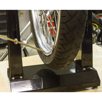 Black Widow Motorcycle Wheel Balancer & Truing Stand | Model BW-WB-30 | Diameter Up to 35" | Manual Precision Tool | For Dirt, Street & Cruiser Bikes