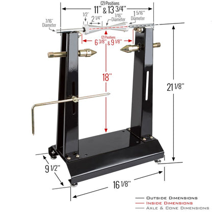 Black Widow Motorcycle Wheel Balancer & Truing Stand | Model BW-WB-30 | Diameter Up to 35" | Manual Precision Tool | For Dirt, Street & Cruiser Bikes