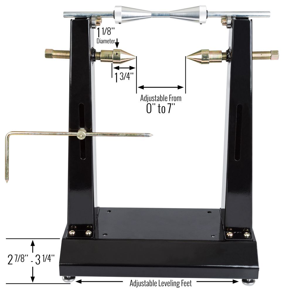 Black Widow Motorcycle Wheel Balancer & Truing Stand | Model BW-WB-30 | Diameter Up to 35" | Manual Precision Tool | For Dirt, Street & Cruiser Bikes