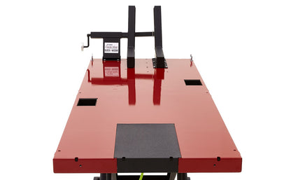 Black Widow Extra-Long Pneumatic Motorcycle Lift Table | Model BW-9030-KIT | Platform Size 90" x 30" | Capacity 1,200 lb | For Street, Touring & Cruiser Bikes