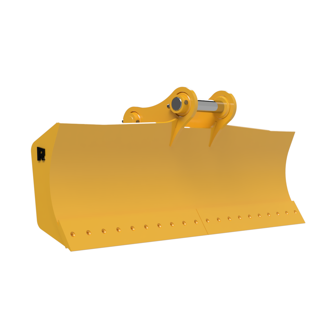 Rockland Backfill Blade | Bolt-On Reversible Cutting Edges | High Strength Alloy Steel | For Excavators