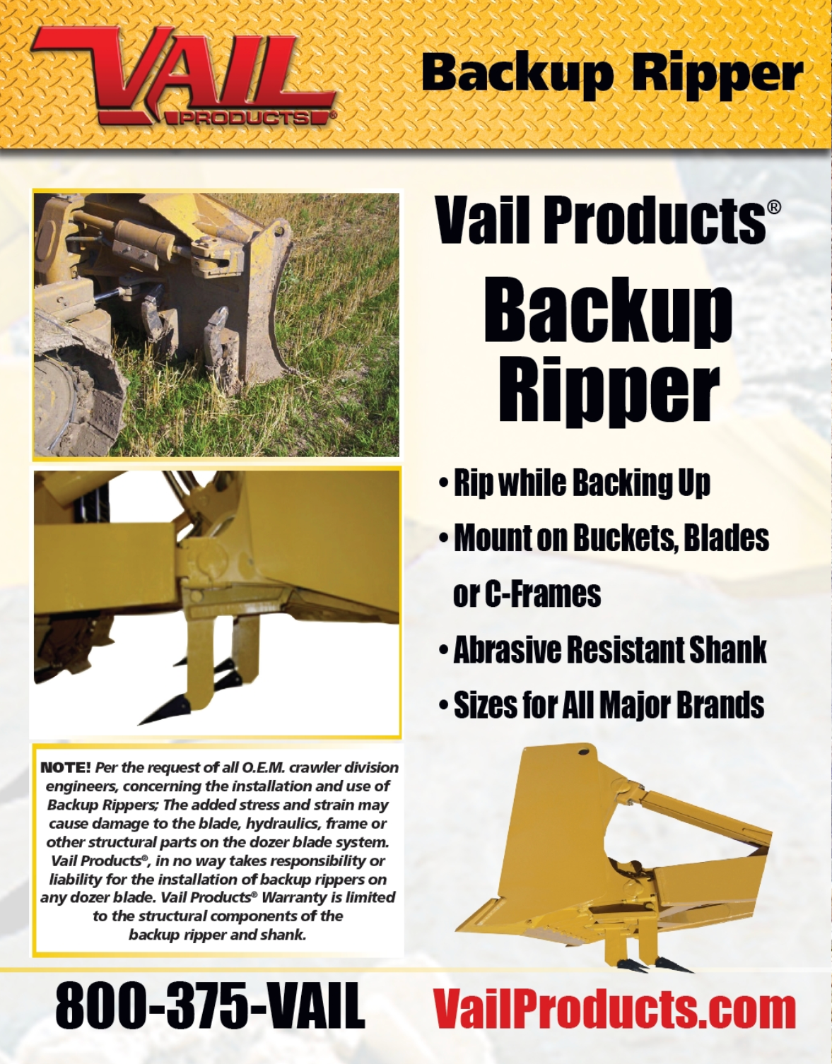 Dozer Ripper Frame Adimation Vail Products Backup Rippers | High-Impact Cast Teeth – Ripping It Outdoors