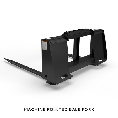 Virnig Hay Handling Machine Pointed Bale Spears | Models BSV48, BFV48, CBV48, SSV48 & BASS66 | Widths 45.5" To 66.5" | Hydraulic Flow 15 To 25 GPM | For Skid Steer