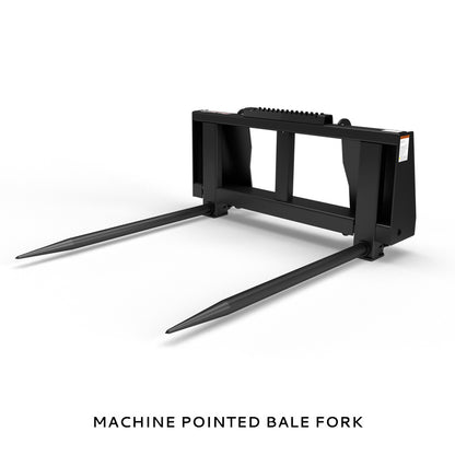 Virnig Hay Handling Machine Pointed Bale Spears | Models BSV48, BFV48, CBV48, SSV48 & BASS66 | Widths 45.5" To 66.5" | Hydraulic Flow 15 To 25 GPM | For Skid Steer