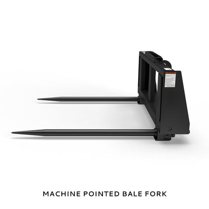 Virnig Hay Handling Machine Pointed Bale Spears | Models BSV48, BFV48, CBV48, SSV48 & BASS66 | Widths 45.5" To 66.5" | Hydraulic Flow 15 To 25 GPM | For Skid Steer