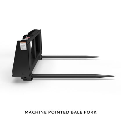 Virnig Hay Handling Machine Pointed Bale Spears | Models BSV48, BFV48, CBV48, SSV48 & BASS66 | Widths 45.5" To 66.5" | Hydraulic Flow 15 To 25 GPM | For Skid Steer