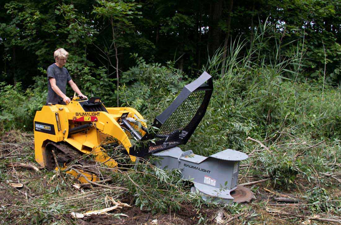 Baumalight Manual Rotation Tree Saw | Model DSM-230 & DSM-530 | Blade Diameter 30" | Hydraulic Flow Range 6 To 30 GPM | For Mini Skid Steers