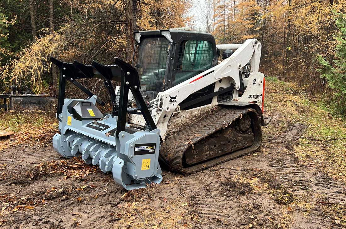 Baumalight HD Fixed Tooth  Brush Mulcher | Model MS-960 & MS1160 | Cutting Width 60" & 75" | Hydraulic Flow Range 30-45 GPM | For Skid Steers