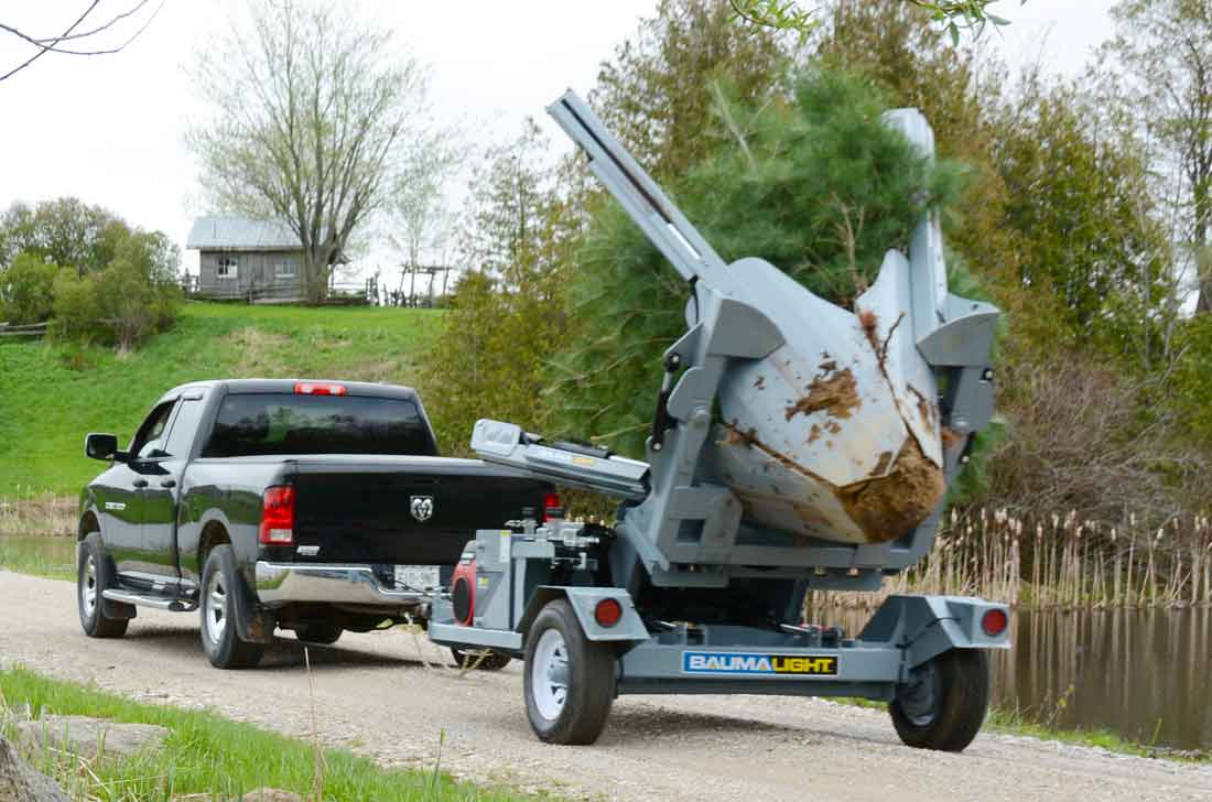Baumalight Trailer Mounted Tree Spade | Model TR Series | Root Ball Diameter 30", 40" & 50" | Horsepower 40 To 120 HP | For Trucks