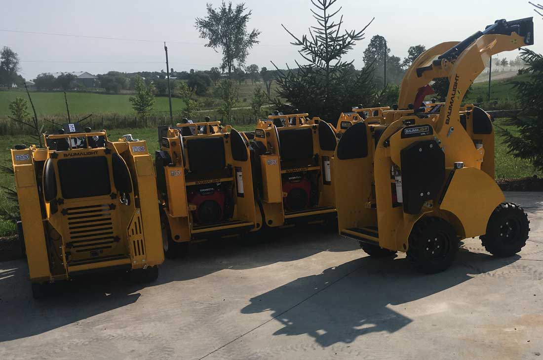 Baumalight Wheeled Mini Skid Steer | Model WRL-58G | Width 38" | Length 62" | Hydraulic Flow Range 11 GPM