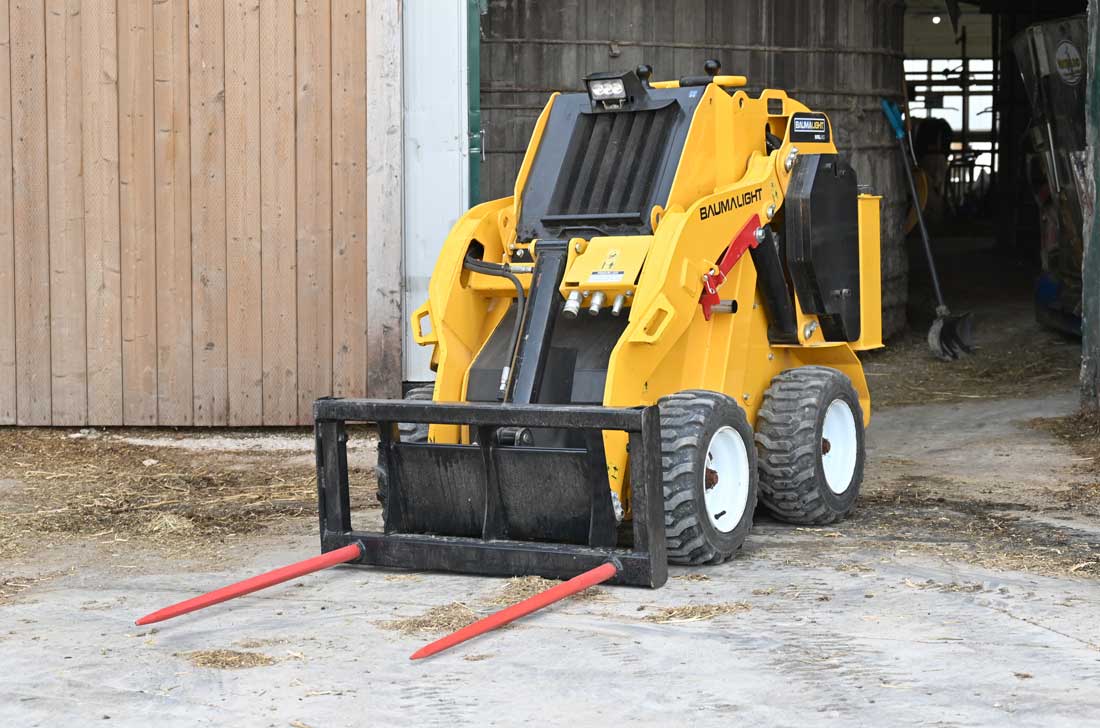 Baumalight Wheeled Mini Skid Steer | Model WRL-58G | Width 38" | Length 62" | Hydraulic Flow Range 11 GPM