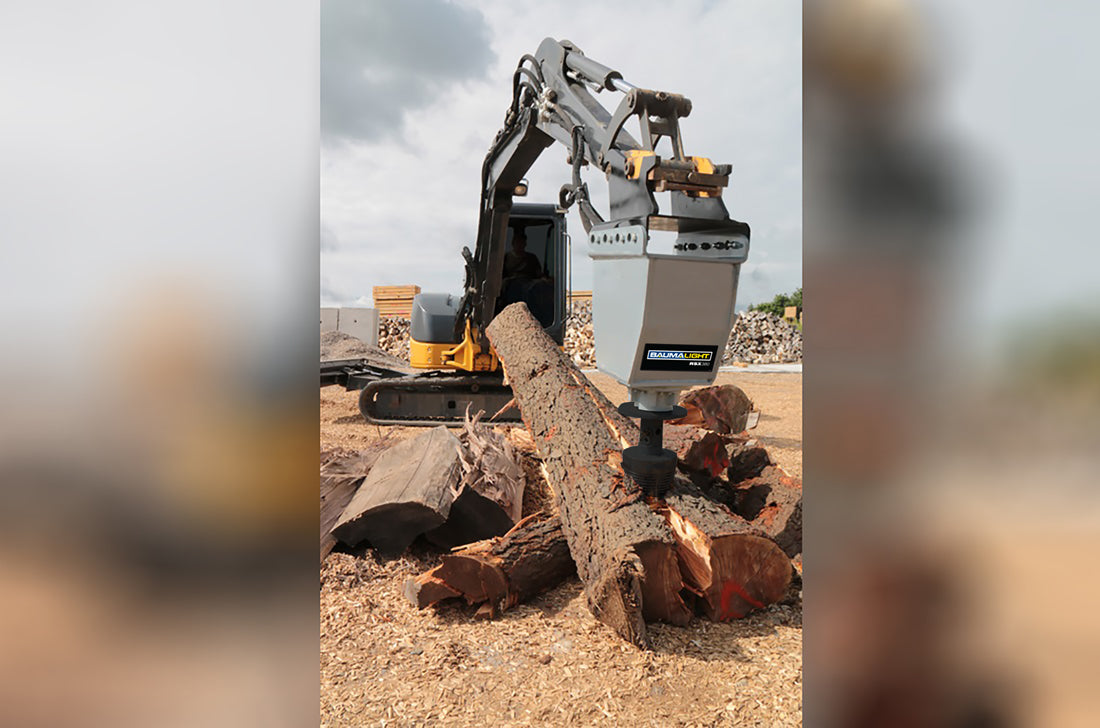 Baumalight Log Splitter | Model RSX380, RSX580 & RSX780 | Diameter 16" To  20" | Machine Size 5 To 20 Tons | For Excavators