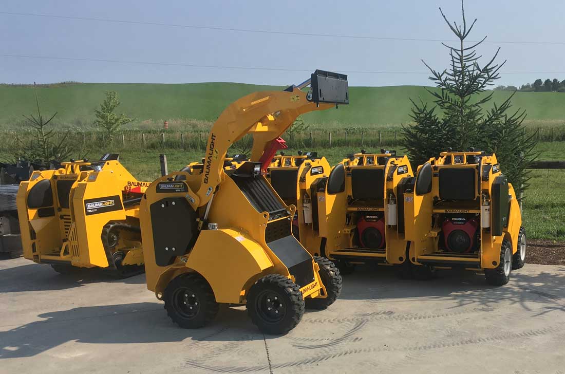 Baumalight Wheeled Mini Skid Steer | Model WRL-58G | Width 38" | Length 62" | Hydraulic Flow Range 11 GPM