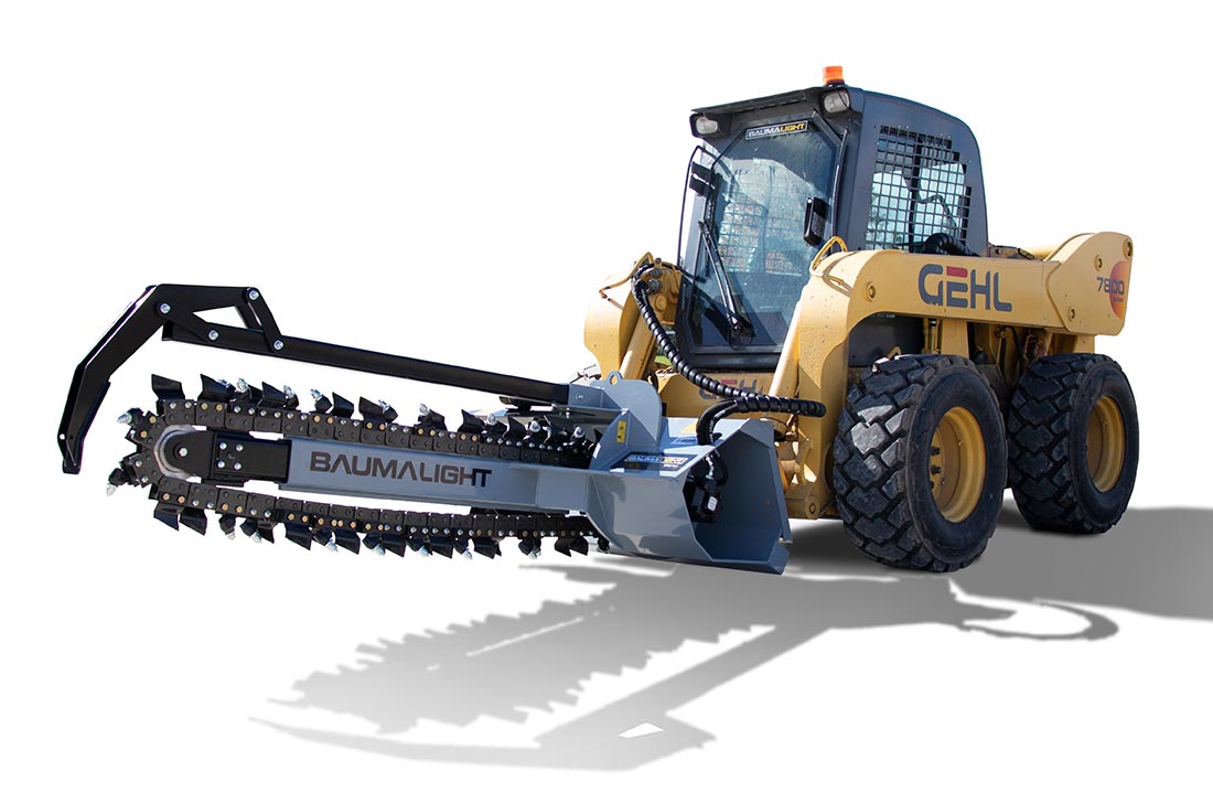 Baumalight Trencher | Model TN-760 | Width 6" - 10" | Hydraulic Flow Range 20-42 GPM | For Skid Steers