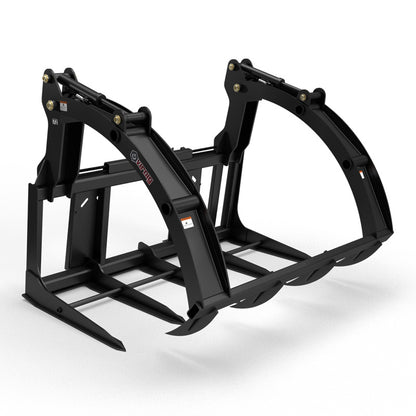 Virnig Big Bale Grapple | Models BG54, BG72 & BG84 | Widths 56" To 86" | Hydraulic Flow 15 To 25 GPM | For Skid Steer