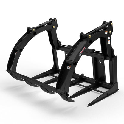 Virnig Big Bale Grapple | Models BG54, BG72 & BG84 | Widths 56" To 86" | Hydraulic Flow 15 To 25 GPM | For Skid Steer