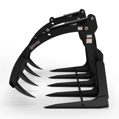 Virnig Big Bale Grapple | Models BG54, BG72 & BG84 | Widths 56" To 86" | Hydraulic Flow 15 To 25 GPM | For Skid Steer