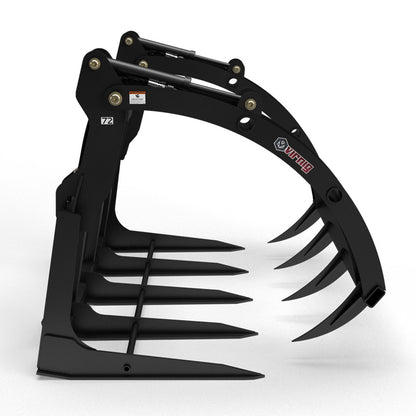 Virnig Big Bale Grapple | Models BG54, BG72 & BG84 | Widths 56" To 86" | Hydraulic Flow 15 To 25 GPM | For Skid Steer