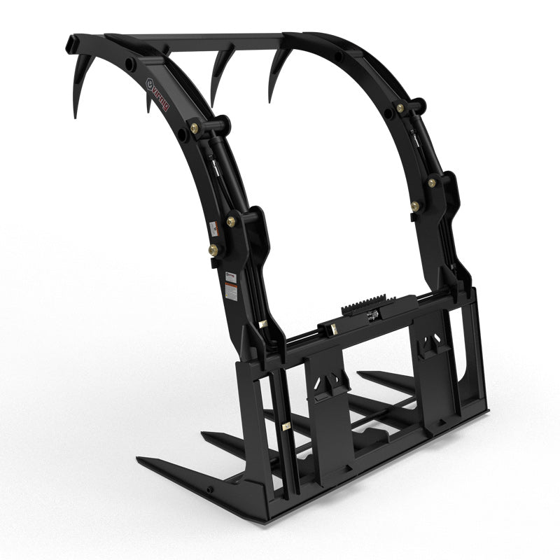 Virnig Big Bale Grapple | Models BG54, BG72 & BG84 | Widths 56" To 86" | Hydraulic Flow 15 To 25 GPM | For Skid Steer