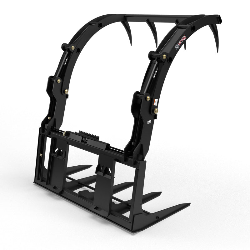 Virnig Big Bale Grapple | Models BG54, BG72 & BG84 | Widths 56" To 86" | Hydraulic Flow 15 To 25 GPM | For Skid Steer