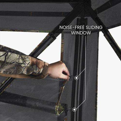 Millennium Treestands Antler Shak 30/30 Ground Blind | Model GB-030-30 | Size 58" x 58" x 70" | 3-Person Hunting Blind