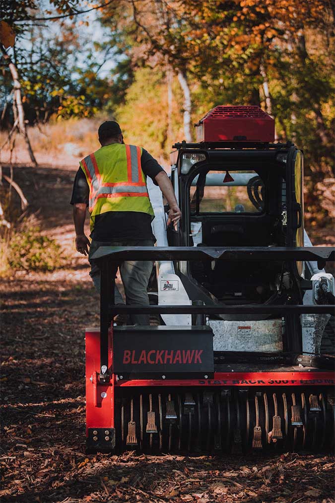 Fecon Bull Hog Blackhawk Mulcher | Model BK6218, & BK7618 | Width 62" & 76" | 30–50 GPM | For Skid Steers & Compact Track Loaders